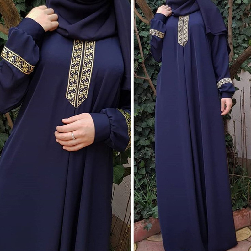 Ethnic Fashion In Dubai - 女性のためのイスラム教徒のエスニックスタイルのアバヤ,長袖のドレス,ゆったりとしたカジュアルなドレス,ラマダンのファッション,大きいサイズの4xl,5xl