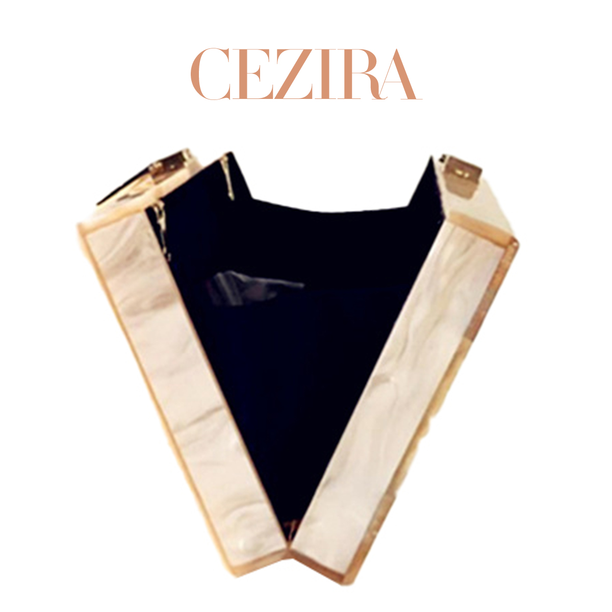 CR レトロエスニックトライアングル幾何学模様アクリルボック - Ethnic Fashion Design のレビューと価格