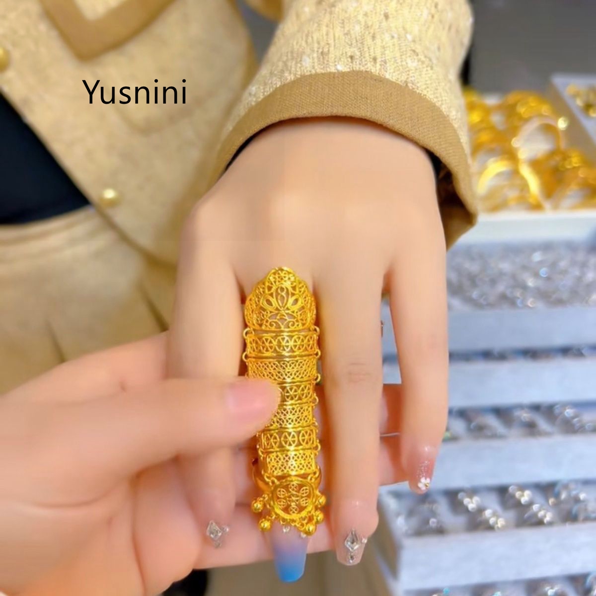 ホットセール中！新作ドバイジュエリー24K金メッキ中空エスニ - Ethnic Fashion In Dubai のレビューと価格
