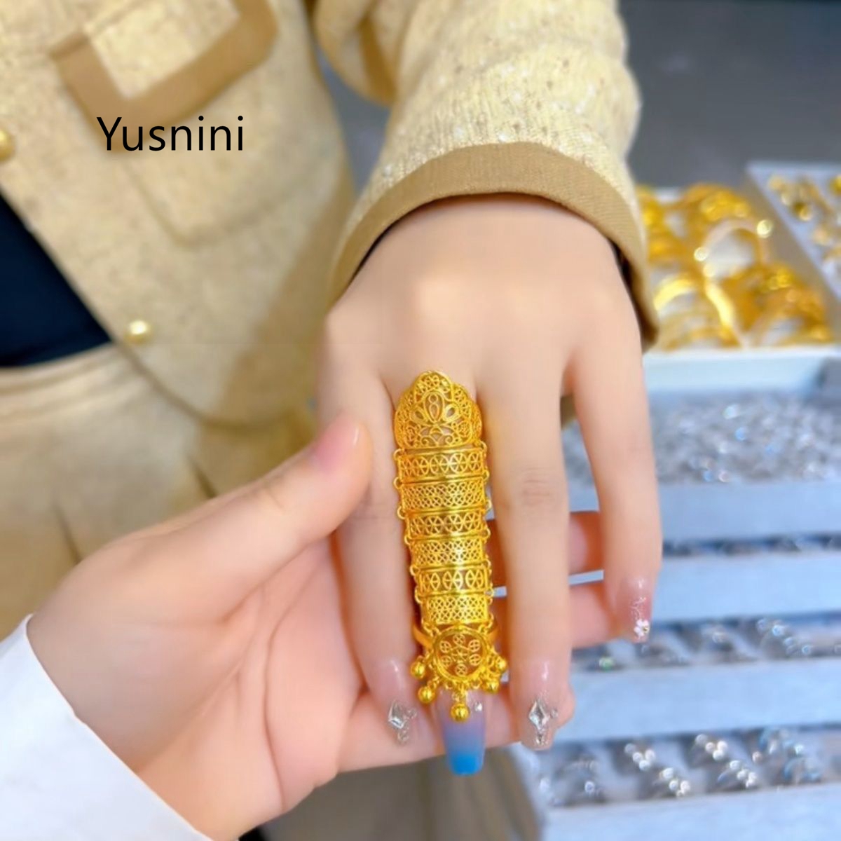 ホットセール中！新作ドバイジュエリー24K金メッキ中空エスニ - Ethnic Fashion In Dubai のレビューと価格