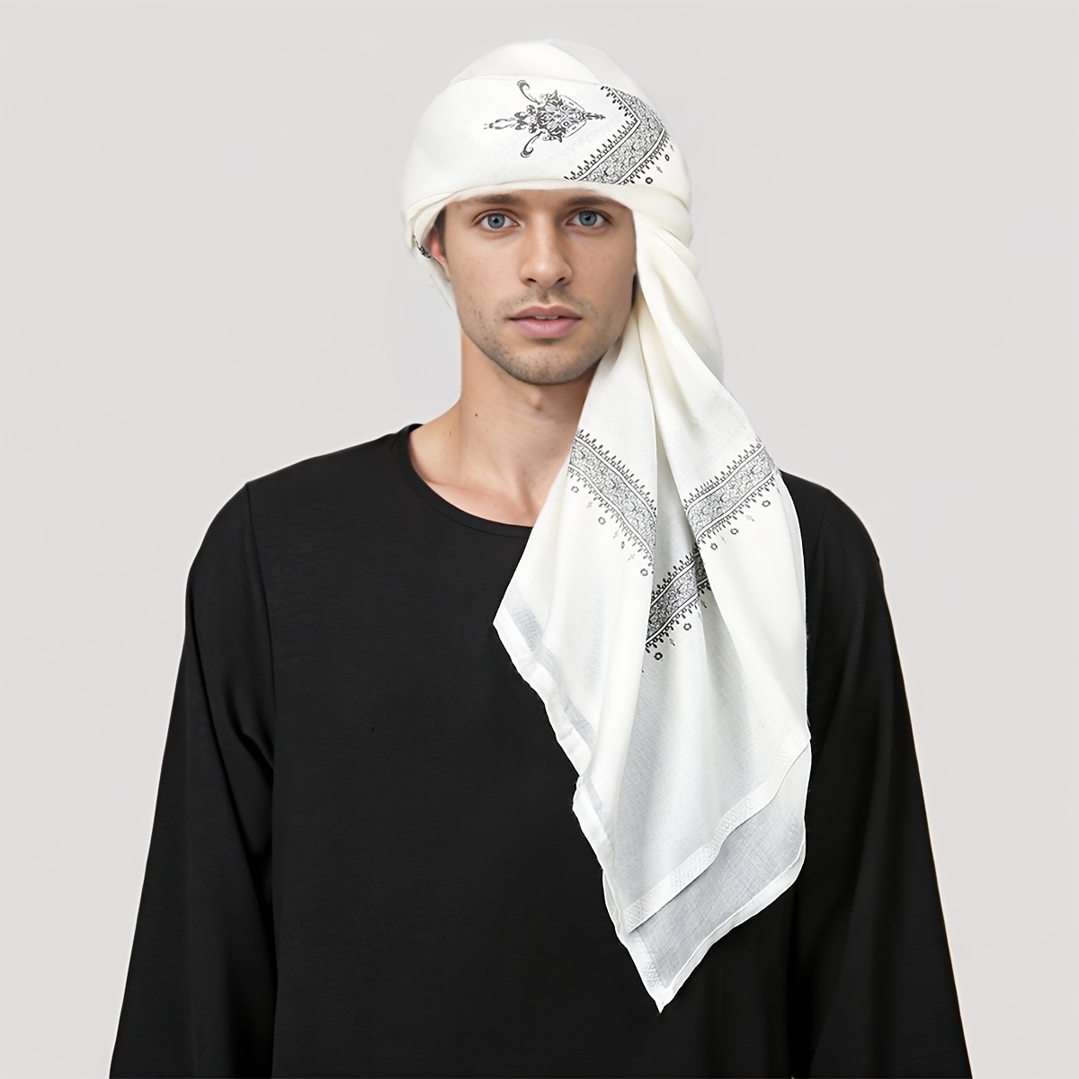 エスニックレトロ柄メンズヘッドスカーフ、カジュアルバンダナ、 - Ethnic Wear Men'S Fashion のレビューと価格