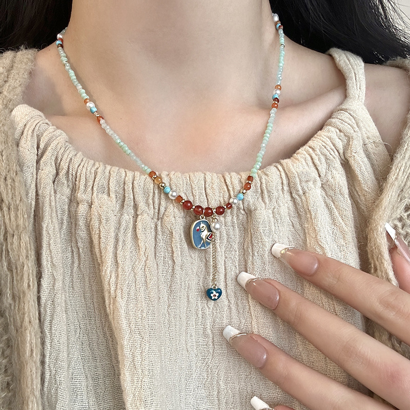 新しい中国製ヴィンテージエスニックカラフルエナメル両面ポニー - Ethnic Chic Fashion のレビューと価格