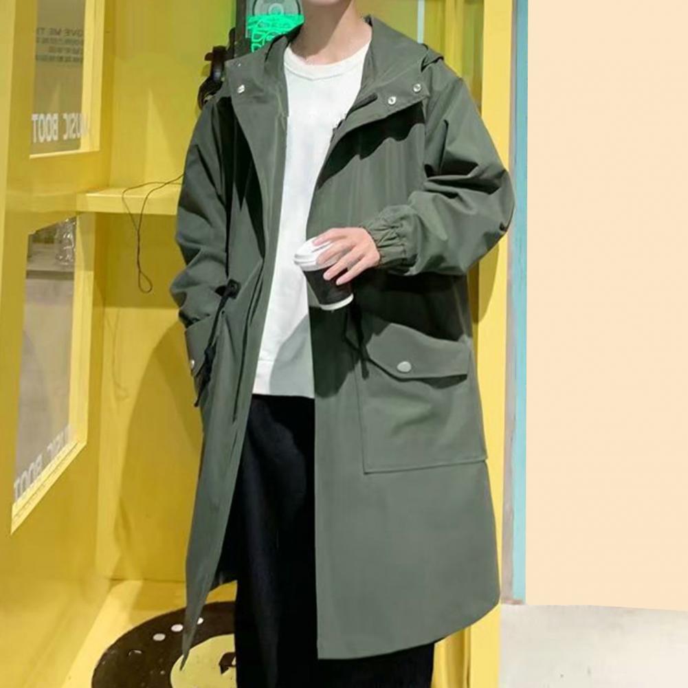 メンズロングフード付きトレンチコート,日本のヒップホップジャ - Haori Japanese Jacket のレビューと価格