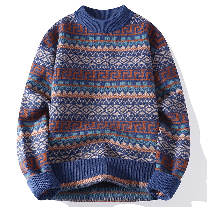 トレンディなメンズラウンドネックセーター 秋冬エスニックスタ - Ethnic Wear Men'S Fashion のレビューと価格