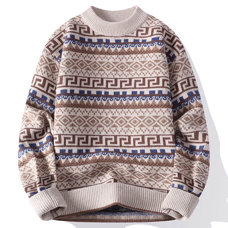 トレンディなメンズラウンドネックセーター 秋冬エスニックスタ - Ethnic Wear Men'S Fashion のレビューと価格