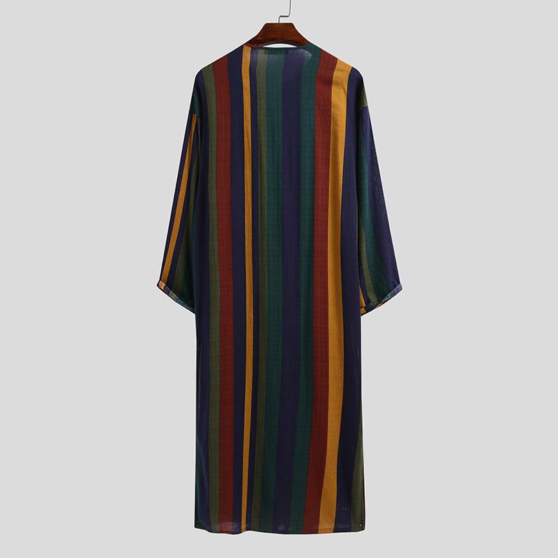 プリント柄のメンズロングシャツ、ロングローブスタイル、エスニ - Ethnic Wear Men'S Fashion のレビューと価格