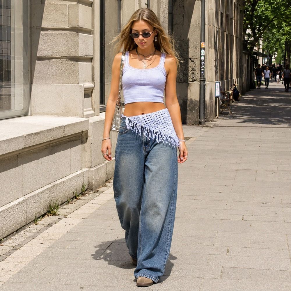 ファッションタッセルフリンジウエストベルト絶妙なエスニック三 - Y2K Ethnic Fashion のレビューと価格