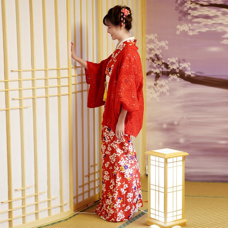 和風羽織着物カーディガン女性日本の伝統的な着物アウターレース - Haori Japanese Jacket のレビューと価格